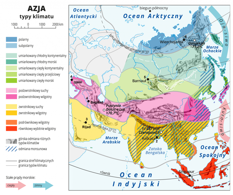 Po O Enie I Warunki Naturalne Azji Geografia Pl