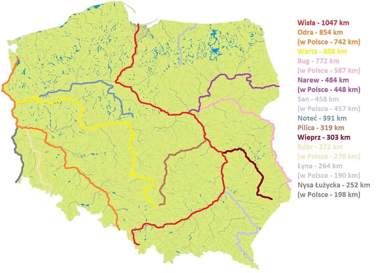 Rzeki I Jeziora W Polsce Quiz Zasoby wodne i rzeki Polski | Geografia24.pl