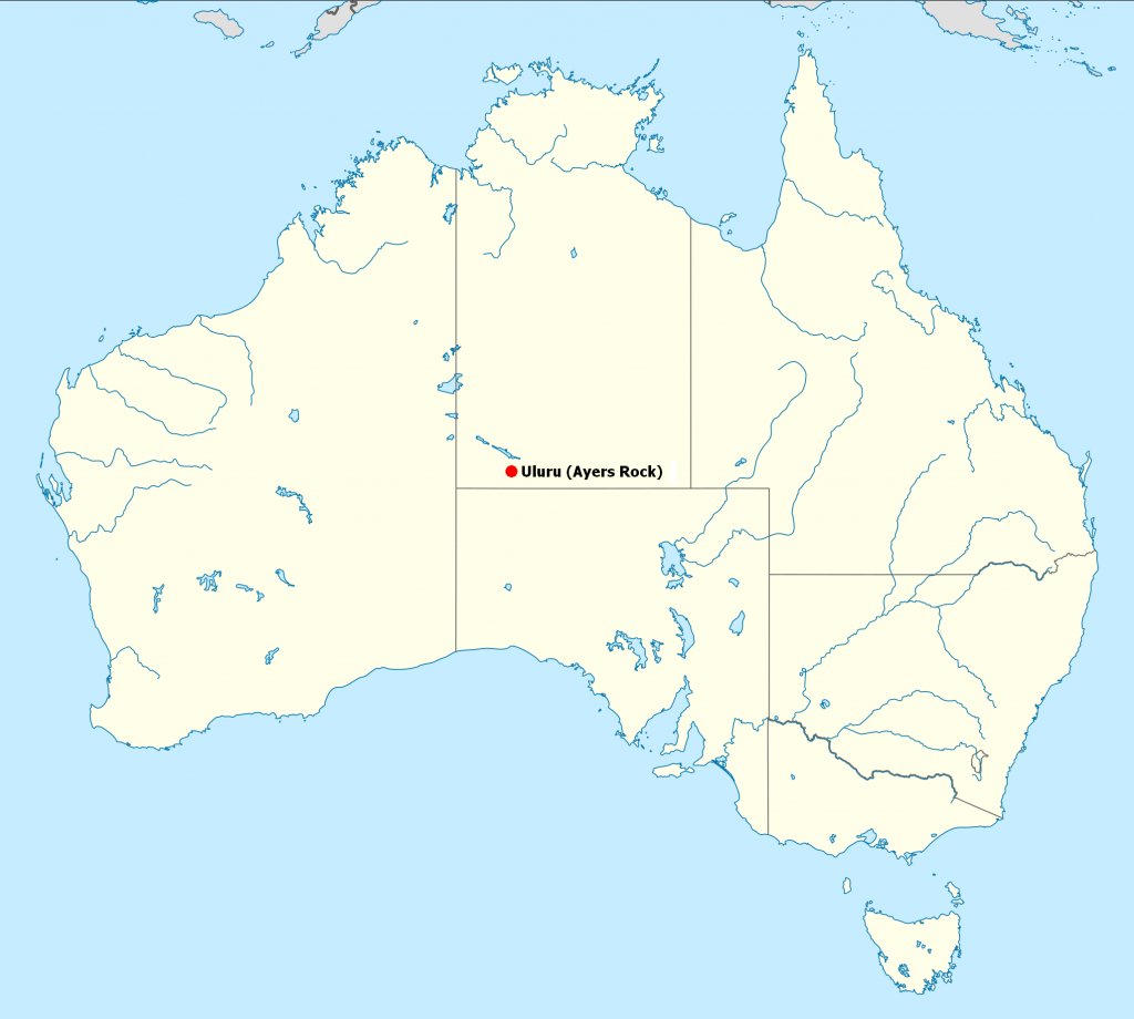 Uluru On World Map